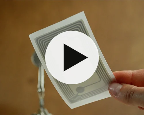 video of 48x78mm White NTAG213