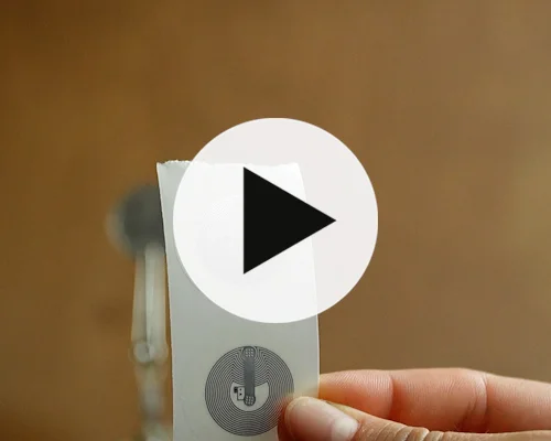 video of 20mm Wet Inlay NTAG213